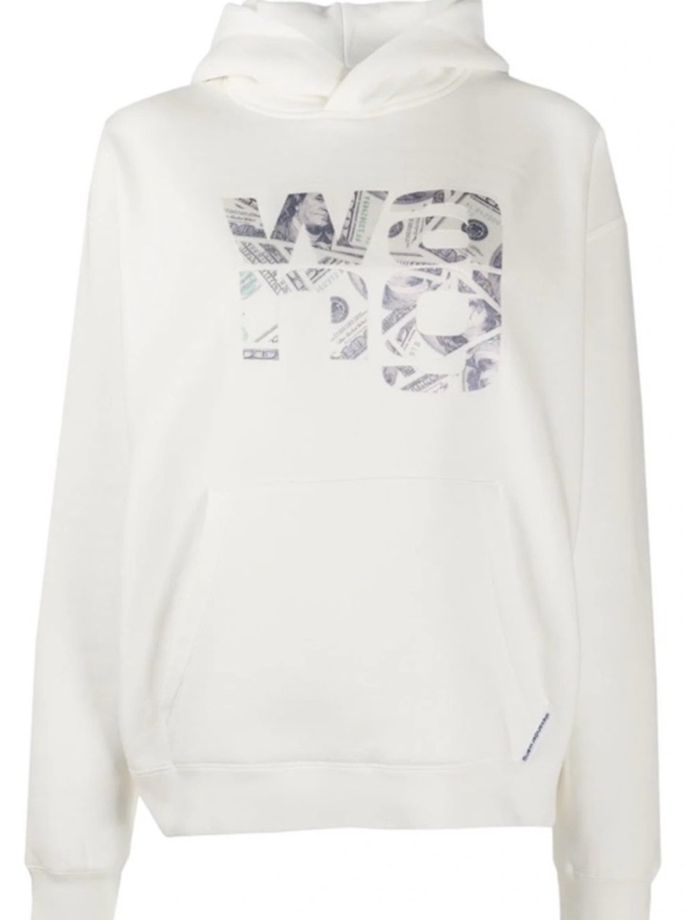 Alexander Wang Money Logo Hoodie in White